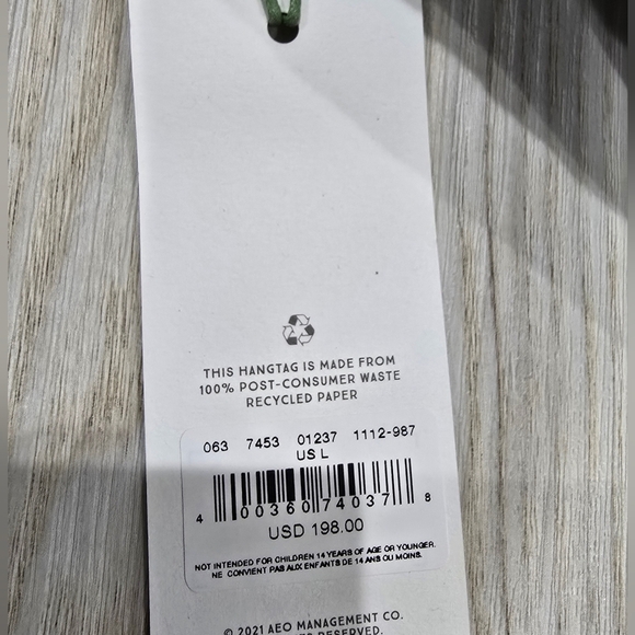 AE 77 PREMIUM DISTRESSED JEAN JACKET SIZE L NWT $198 RETAIL - Picture 3 of 4